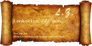 Lenkovics Zágon névjegykártya